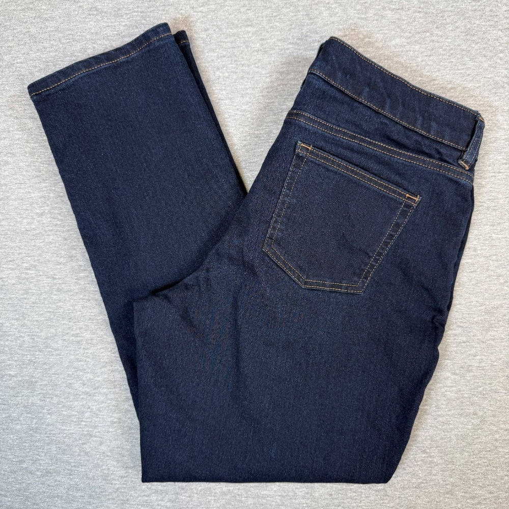 Chaps Jeans Size 14 Petite Dark Blue Wash Straight, Back to School Like New!